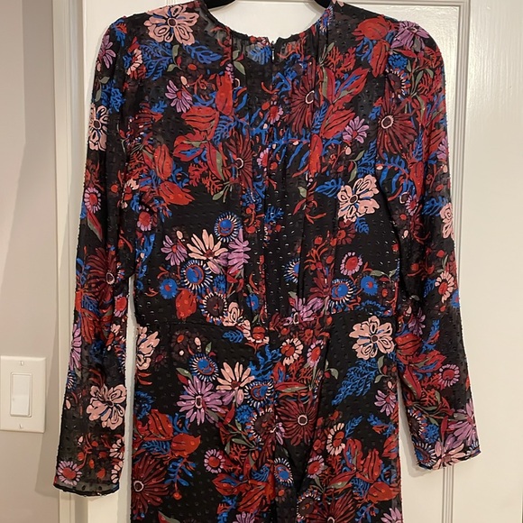 Veronica Beard Raylee Ruched Floral Midi Dress Size 4 - Picture 3 of 7